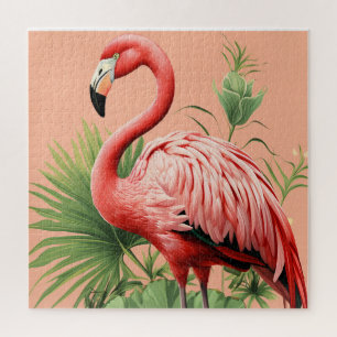 Quebra-cabeça Tranquil Flamingo Paradise 🌴 🦩
