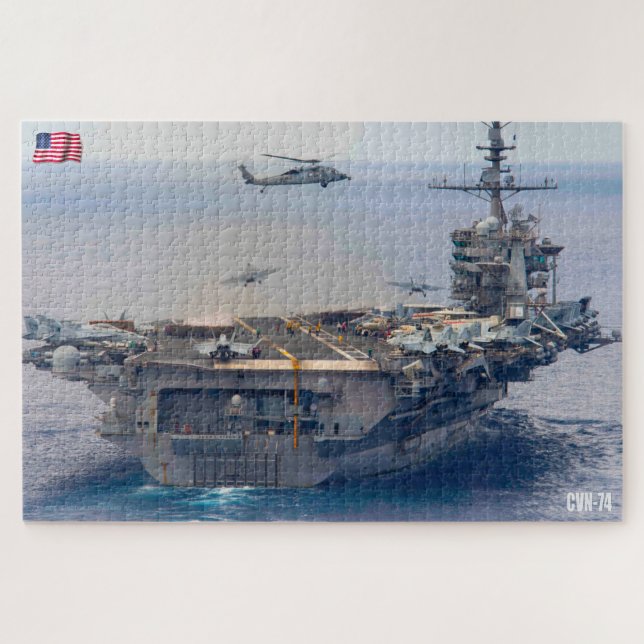 Quebra-cabeça TRANSPORTADORA AERONÁUTICA DOS EUA - CVN 74 (20x30 (Horizontal)