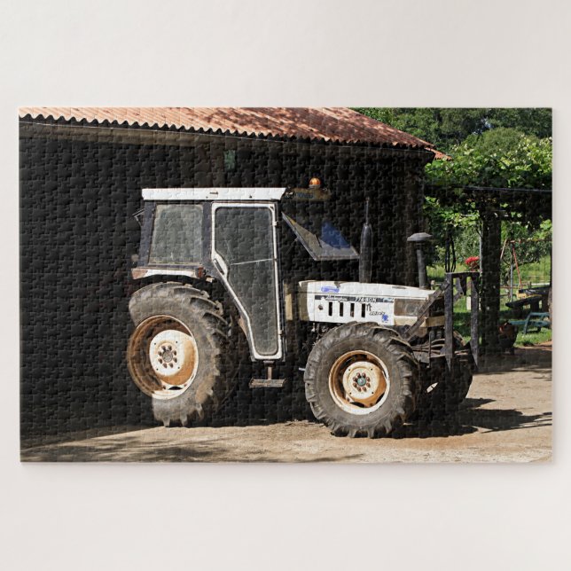 Quebra-cabeça trator de cinza, El Camino, Espanha (Horizontal)