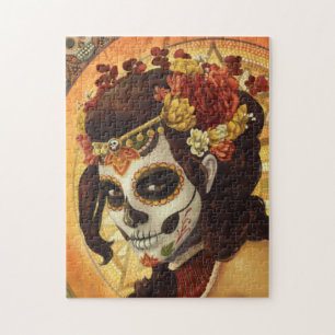 Quebra-cabeça Travesseiro decorativo Dia De Los Muertos