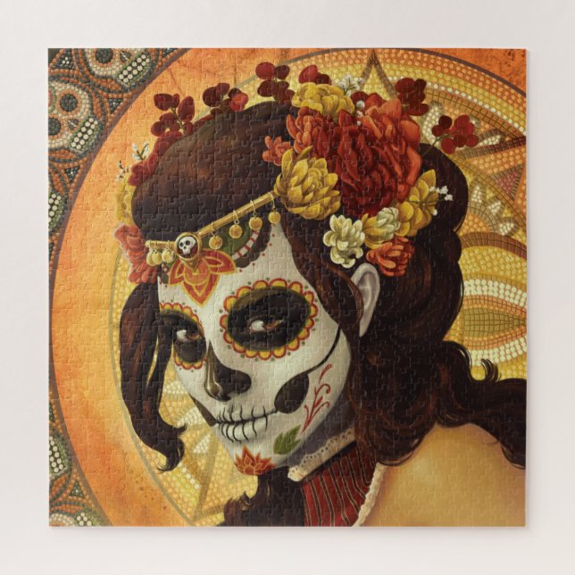Quebra-cabeça Travesseiro decorativo Dia De Los Muertos (Vertical)