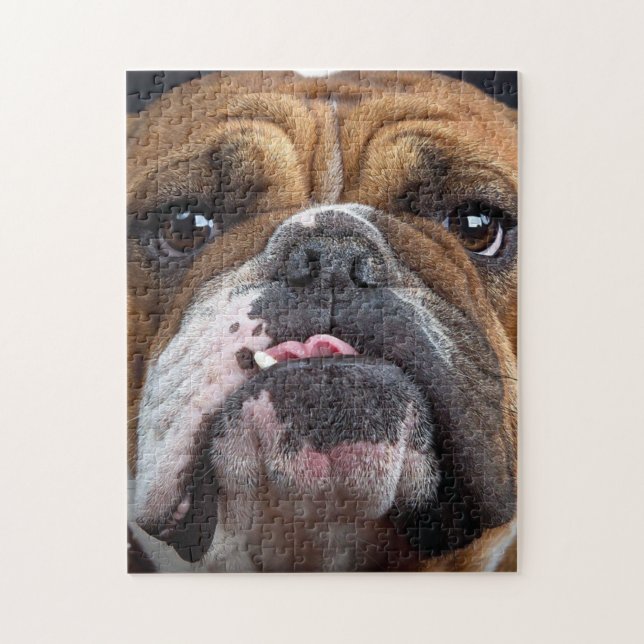 Quebra-cabeça Travesseiro decorativo Inglês Bulldog (Vertical)