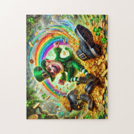 Quebra-cabeça Travessuras de Leprechaun, Cena Irlandesa Divertid