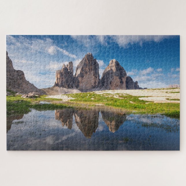 Quebra-cabeça Tre Cime di Lavaredo/Drei Zinnen Dolomite mountain (Horizontal)
