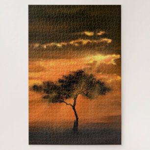 Quebra-cabeça Tree Sunlight - Coleção de Arte de Desenho -