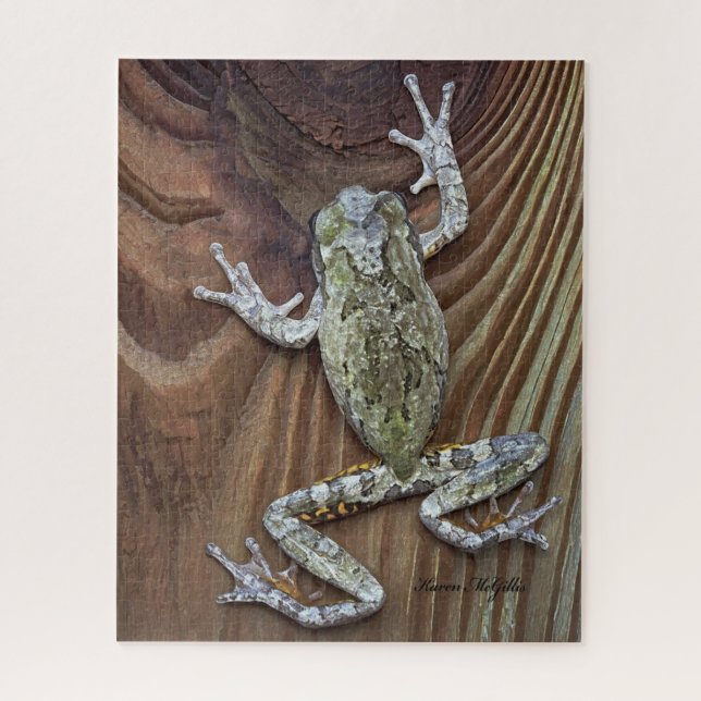 Quebra-cabeça Treefrog na cerca de Cedar (Vertical)
