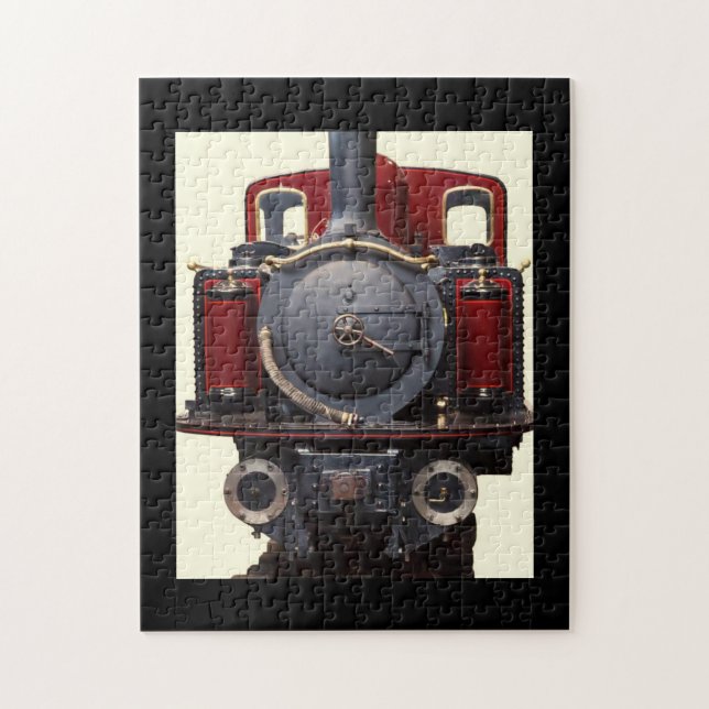 Quebra-cabeça Trem Azul e Vermelho  (Vertical)