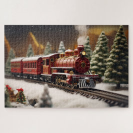 Quebra-cabeça trem de Natal