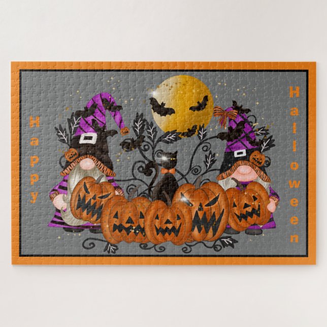Quebra-cabeça Trendy Happy Halloween Gnomo (Horizontal)