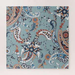 Quebra-cabeça Trendy Indian paisley: plano geral sem falhas.