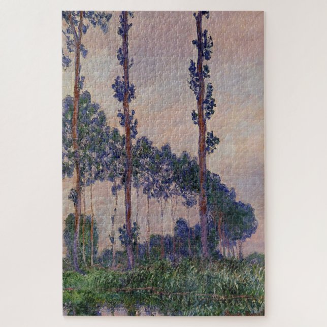 Quebra-cabeça Três Árvores de Claude Monet em Tempo Cinzento (18 (Vertical)