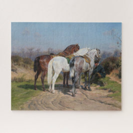 Quebra-cabeça Três Cavalos Garanhão (por Rosa Bonheur)
