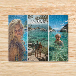 Quebra-cabeça Três Faixas Verticais Boho Foto 11x14