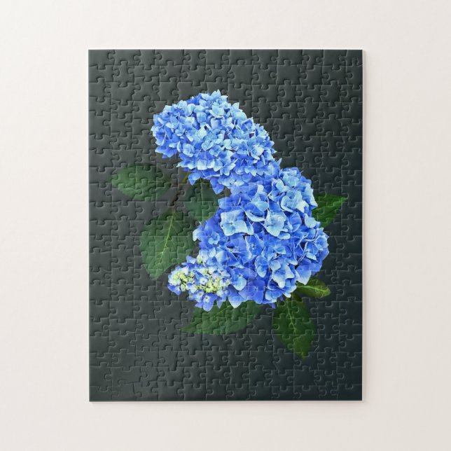 Quebra-cabeça Três Hydrangea Azul (Vertical)
