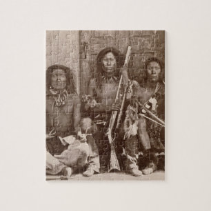 Quebra-cabeça Três indiano Braves, fotografado pelo inglês rea