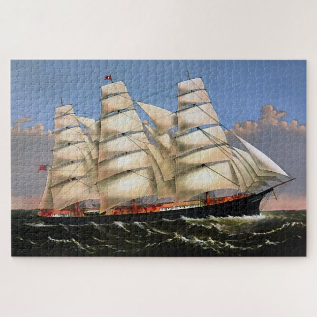 Quebra-cabeça Três irmãos Clipper Ship 1875 (Horizontal)