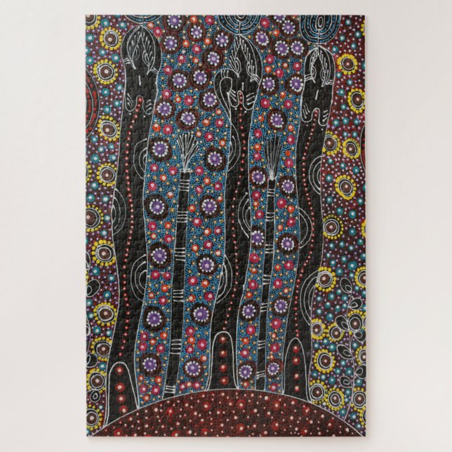 Quebra-cabeça Três Irmãs Sonhando por Cindy Wallace (Vertical)