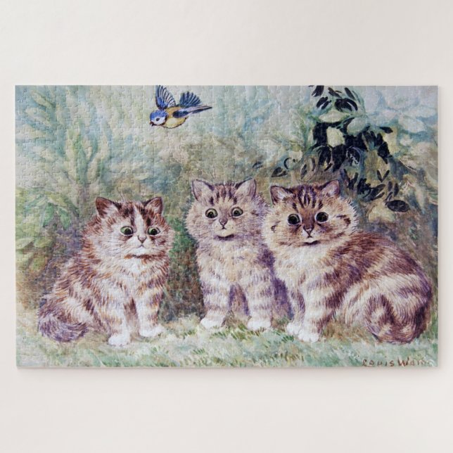Quebra-cabeça Três Kittens, Louis Wain (Horizontal)