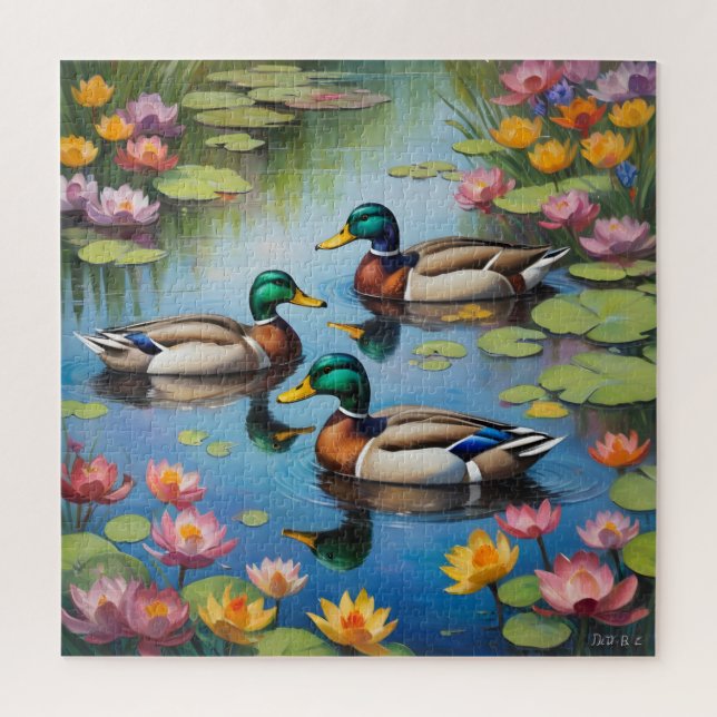 Quebra-cabeça Três patos-real (Vertical)
