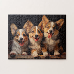 Quebra-cabeça Três Pembroke Welsh Corgis