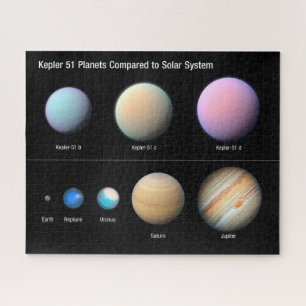 Quebra-cabeça Três Planetas Gigantes Orbitando Kepler 51