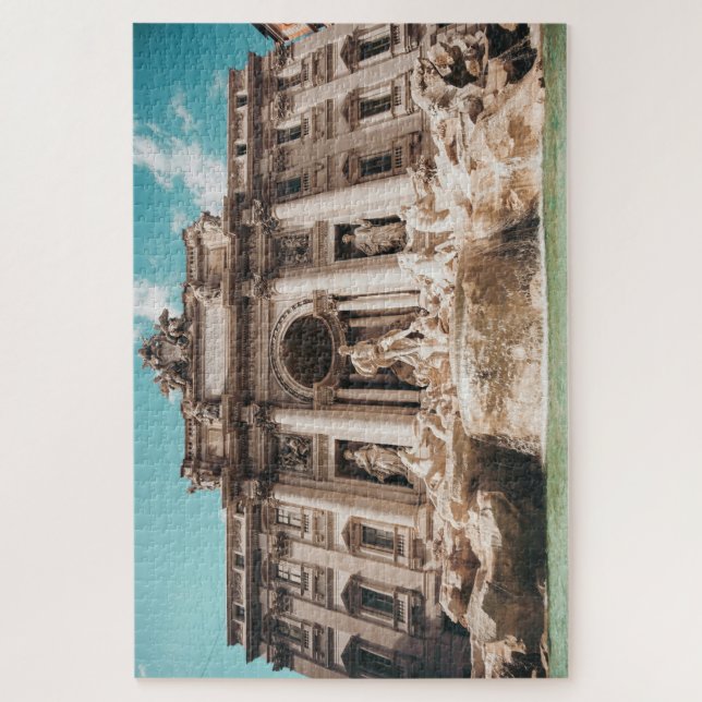 Quebra-cabeça Trevi Fountain Roma Itália 1014pcs Jigsee Quebra-c (Vertical)