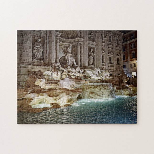 Quebra-cabeça Trevi Fountain - Roma, Itália - 11x14 - 252 pcs (Horizontal)