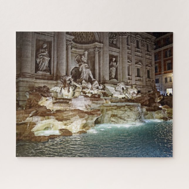 Quebra-cabeça Trevi Fountain - Roma, Itália - 16x20 - 520 pcs (Horizontal)