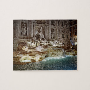 Quebra-cabeça Trevi Fountain - Roma, Itália - 8x10 - 110 pcs