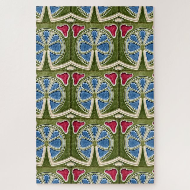 Quebra-cabeça - Trevo Art Nouveau (Vertical)