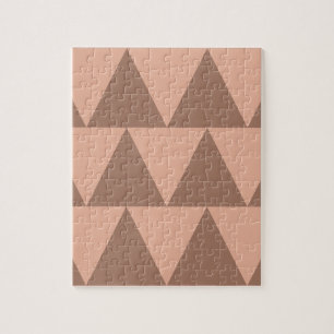 Quebra-cabeça Triângulos Grandes Geométricos Mocha Mousse Rosa D