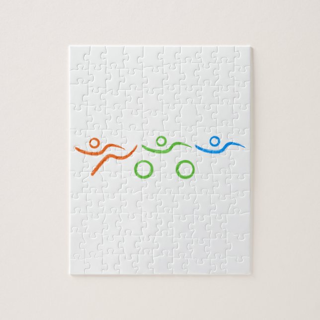 Quebra-cabeça Triathlon legal e design único (Vertical)