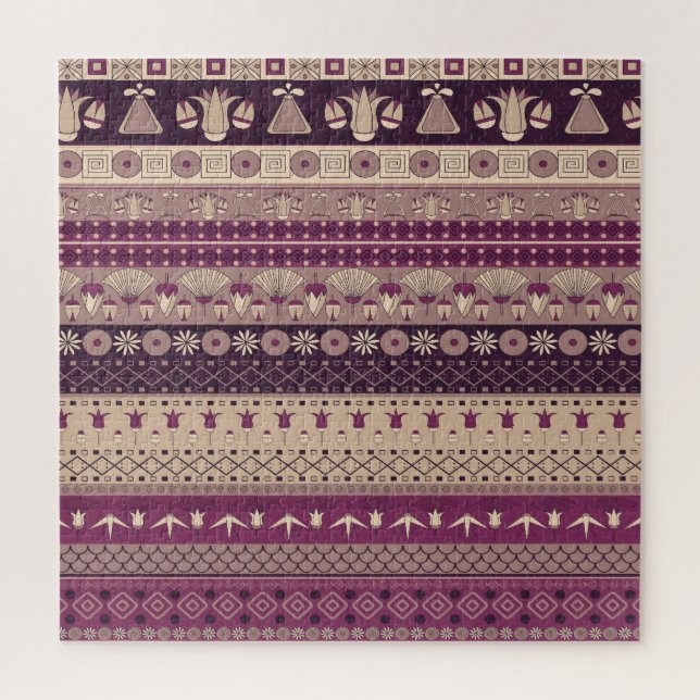 Quebra-cabeça Tribal Egípcio: Antigo Sem Costura (Vertical)