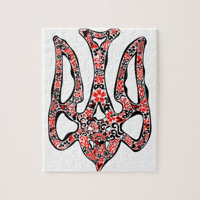 Quebra-cabeça Trident Trident Nacional Ucraniano trizub estiliza (Vertical)