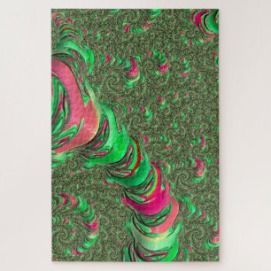 Quebra-cabeça Trippy Funky Psychedelic Groovy Espiral Arte Fract