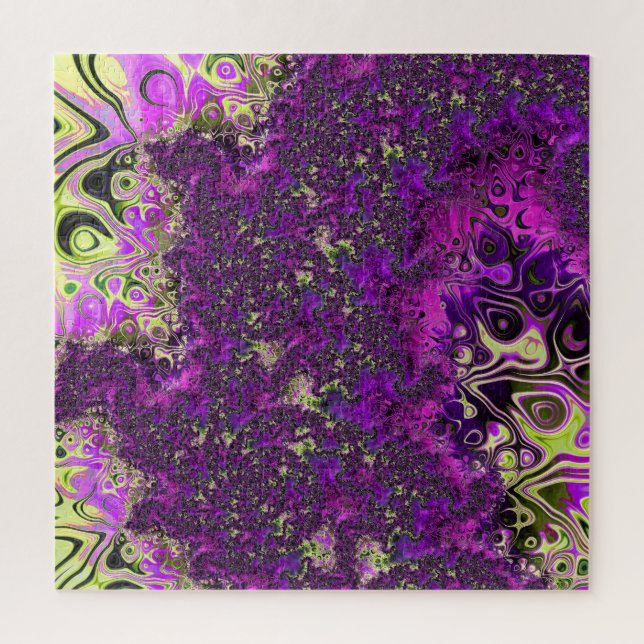 Quebra-cabeça Trippy Groovy Funky Arte Fractal (Vertical)