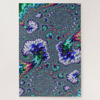 Quebra-cabeça Trippy Groovy Spiral Abstrato Fractal Jig