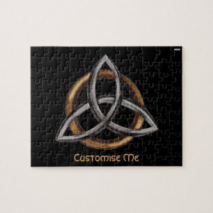Quebra-cabeça Triquetra (Brown/prata)