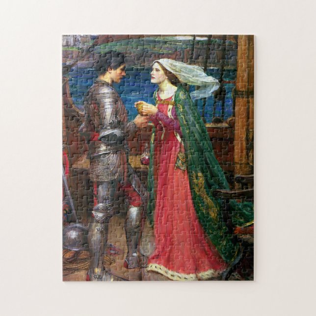 Quebra-cabeça Tristan e Isolda, c. 1916 por John Waterhouse (Vertical)