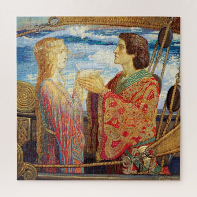 Quebra-cabeça Tristan e Isolde, c. 1912 por John Duncan (Vertical)
