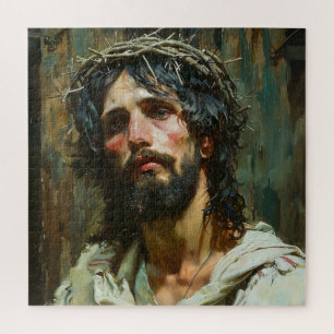 Quebra-cabeça Triste Jesus na Coroa