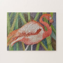 Quebra-cabeça Tropical Flamingo Bird