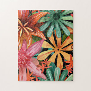Quebra-cabeça tropical/havaiano/floral/floral