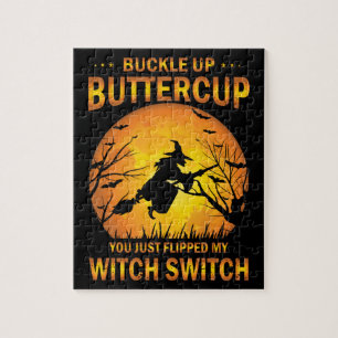 Quebra-cabeça Troque a bruxa do Halloween pelo botão