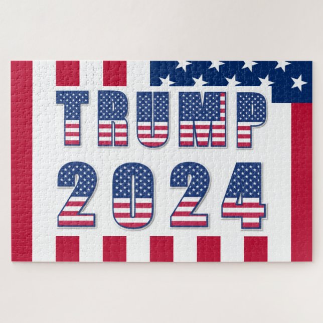 Quebra-cabeça Trump 2024 Stars and Stripes (Horizontal)