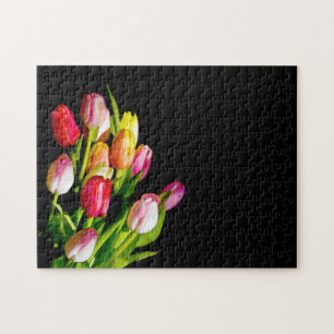 Quebra-cabeça Tulip Painting - Arte Flor Original