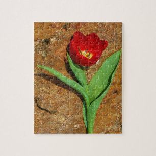 Quebra-cabeça Tulipa Amarela e Vermelha
