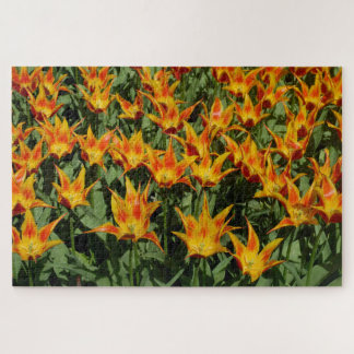 Quebra-cabeça Tulipa com Flor de Lírio "Fly away." Laranja.