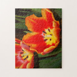 Quebra-cabeça Tulipa Coração Dourado, 28 cm x 35,5