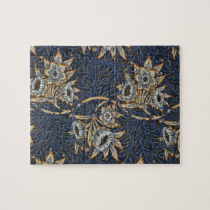 Quebra-cabeça tulipa william morris e padrão de tapeçaria selvag